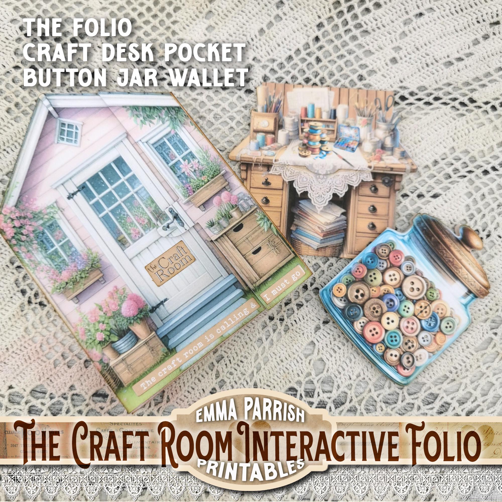 The Craft Room Printable Junk Journal Folio, 10 Interactive Papercraft ...