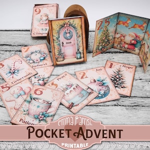 Cartes de l'Avent, calendrier de l'avent, mini boîte d'allumettes imprimable, invites de journalisation, cartes de journalisation, éphémères, cadeau papercraft, test Cricut