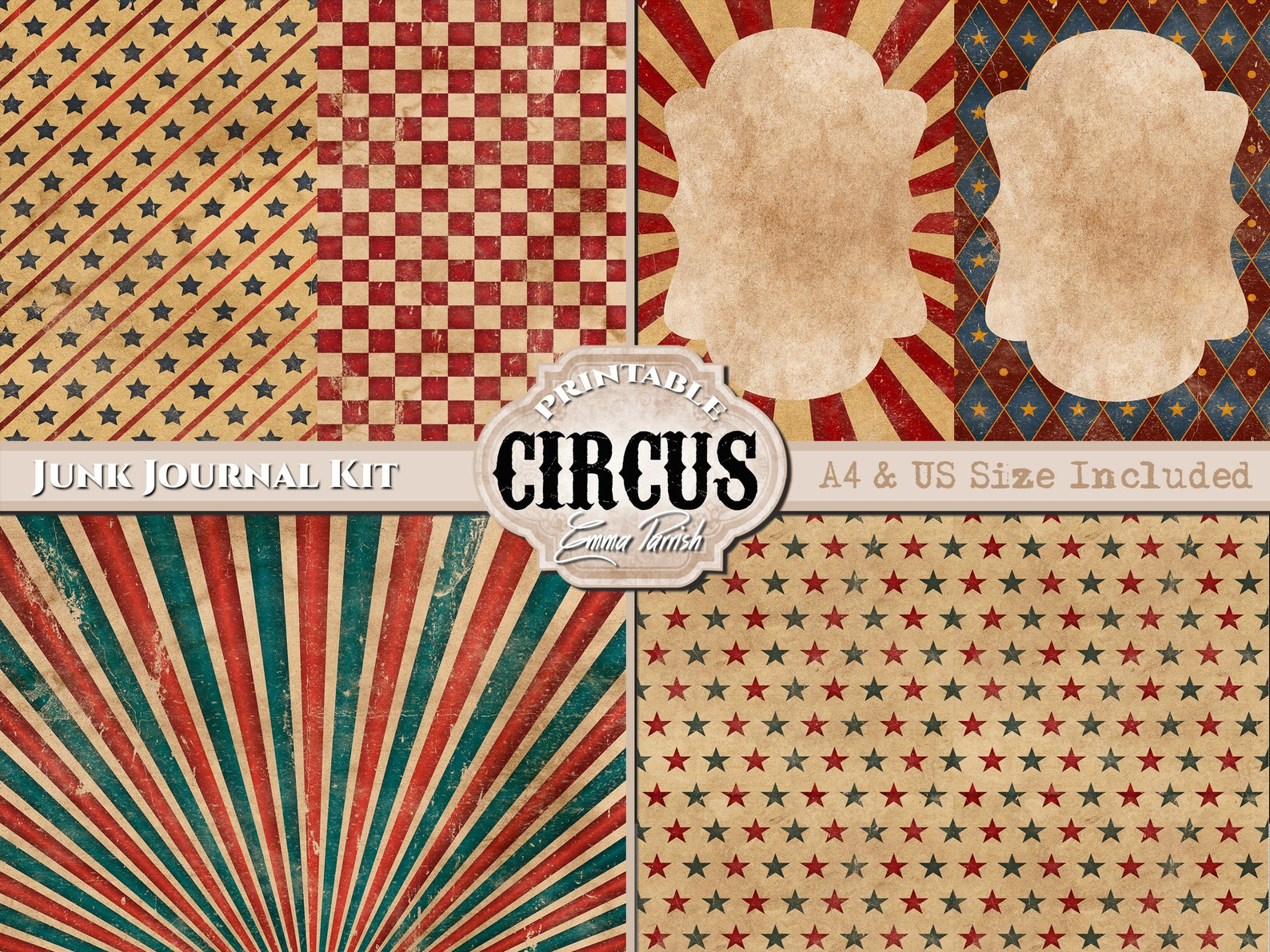 Vintage Circus Junk Journal Kit Printable Circus Digital - Etsy