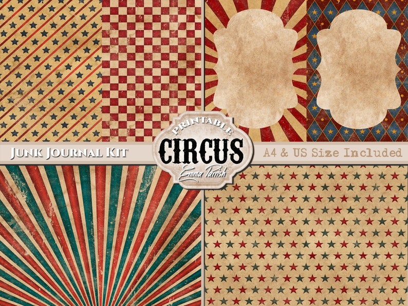 Vintage Circus Junk Journal Kit Printable Circus Digital - Etsy