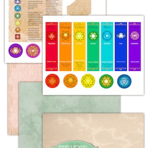 Healing Lotus Printable Junk Journal Folio, Wellness, Gesundheit, Dankbarkeit Journal, 10 interaktive Papercraft Projekte, Brieftasche, Kartenherstellung Bild 9