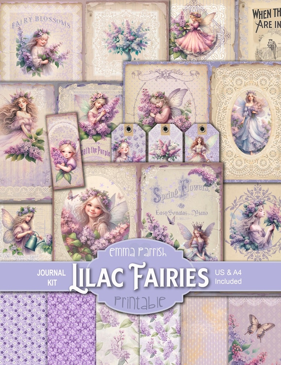雑貨・ステーショナリー ジャンクジャーナル Flower Fairies Purple