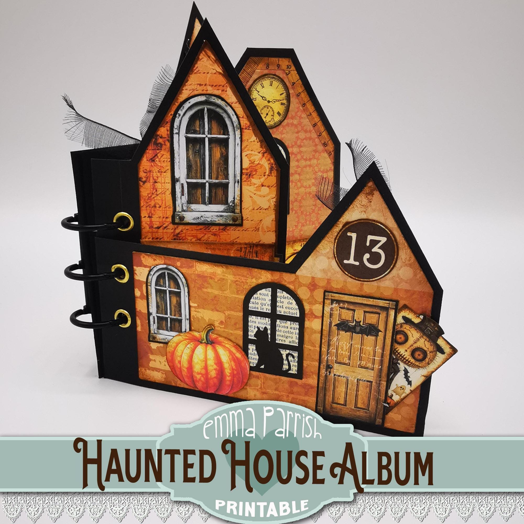 Haunted House Album, Halloween, Junk Journal Printable, Digital ...