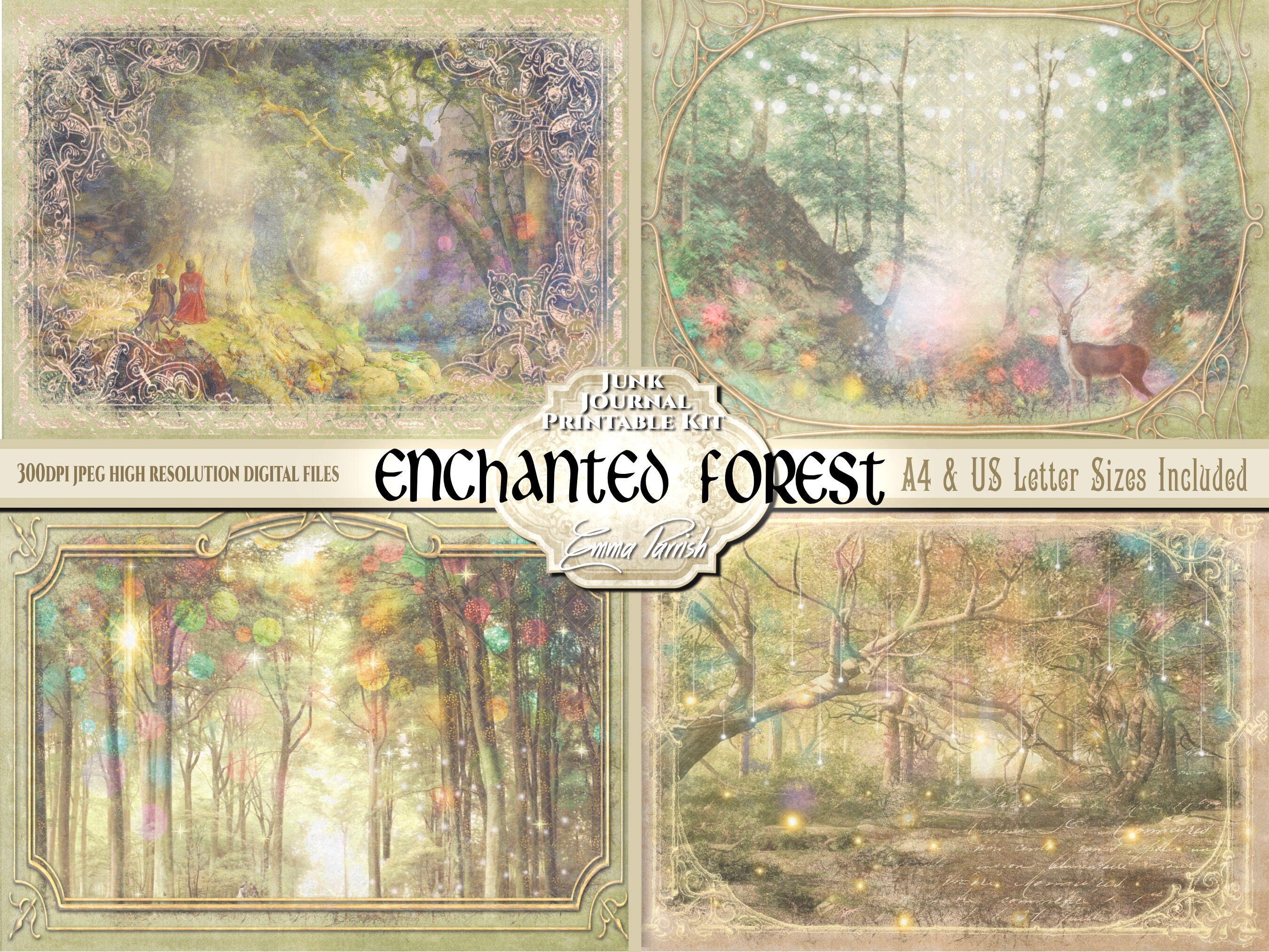 Enchanted Forest Junk Journal Kit Nature Journal Woodland - Etsy