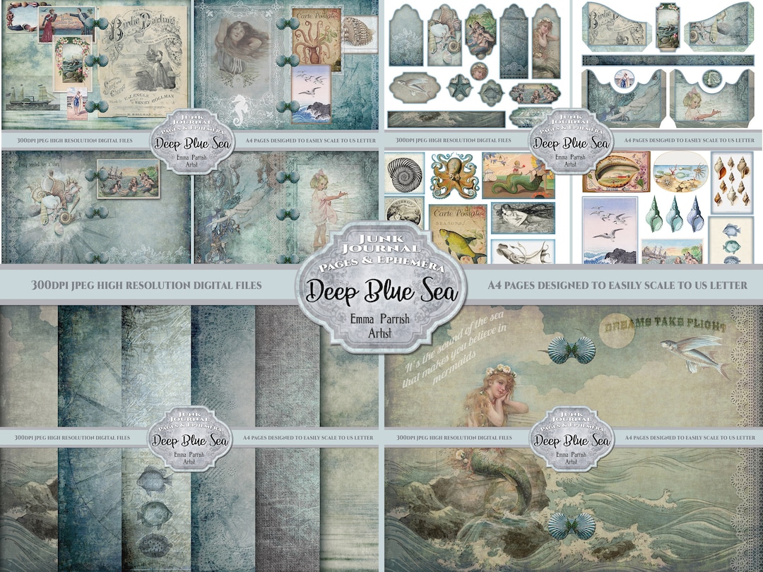 Ocean Junk Journal Kit, Nautical Blue Digital Paper Printable, Marine Aquatic Vintage Ephemera Pages, Scrapbook Supplies Set - Etsy Ocean Junk Journal Kit, Nautical Blue Digital Paper Printable, Marine Aquatic Vintage Ephemera Pages, Scrapbook Supplies Set - Etsy
