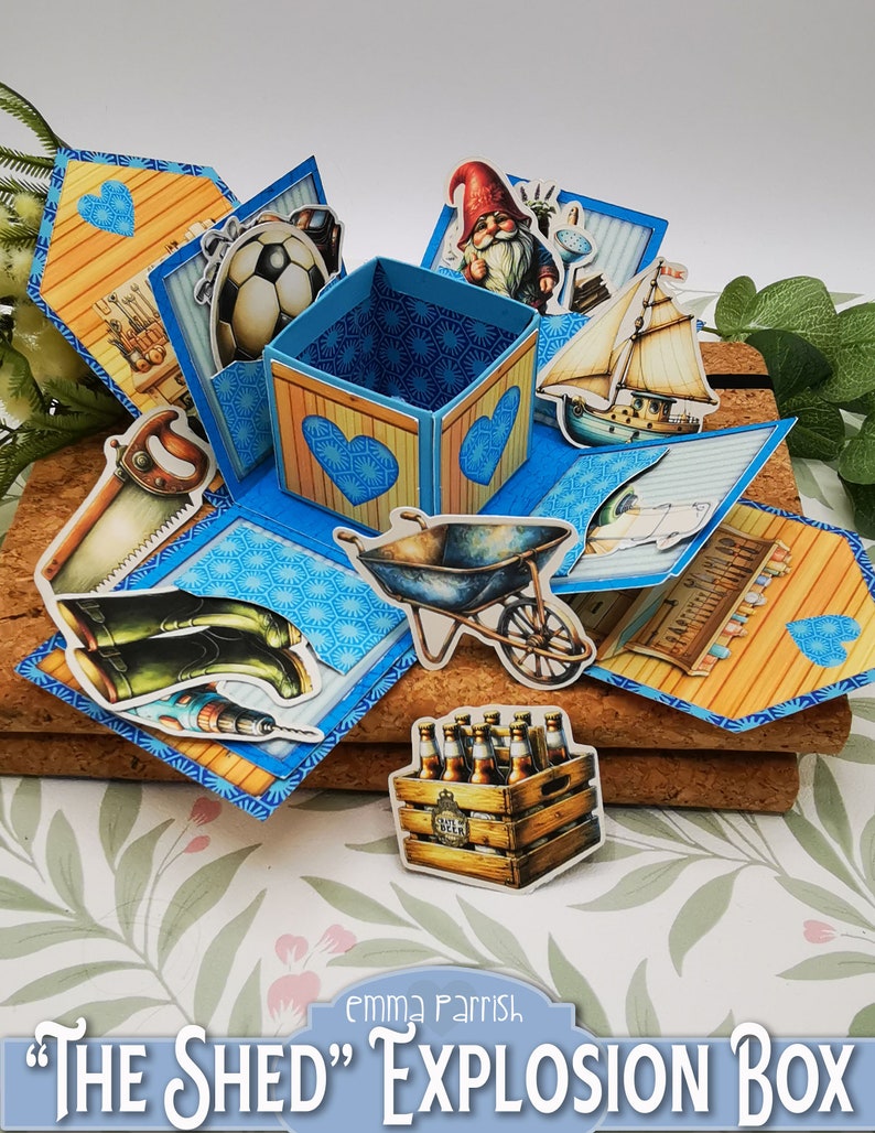 Printable Exploding Box Card, Garden Shed, Tool Shed, Cricut Tested PNG ...
