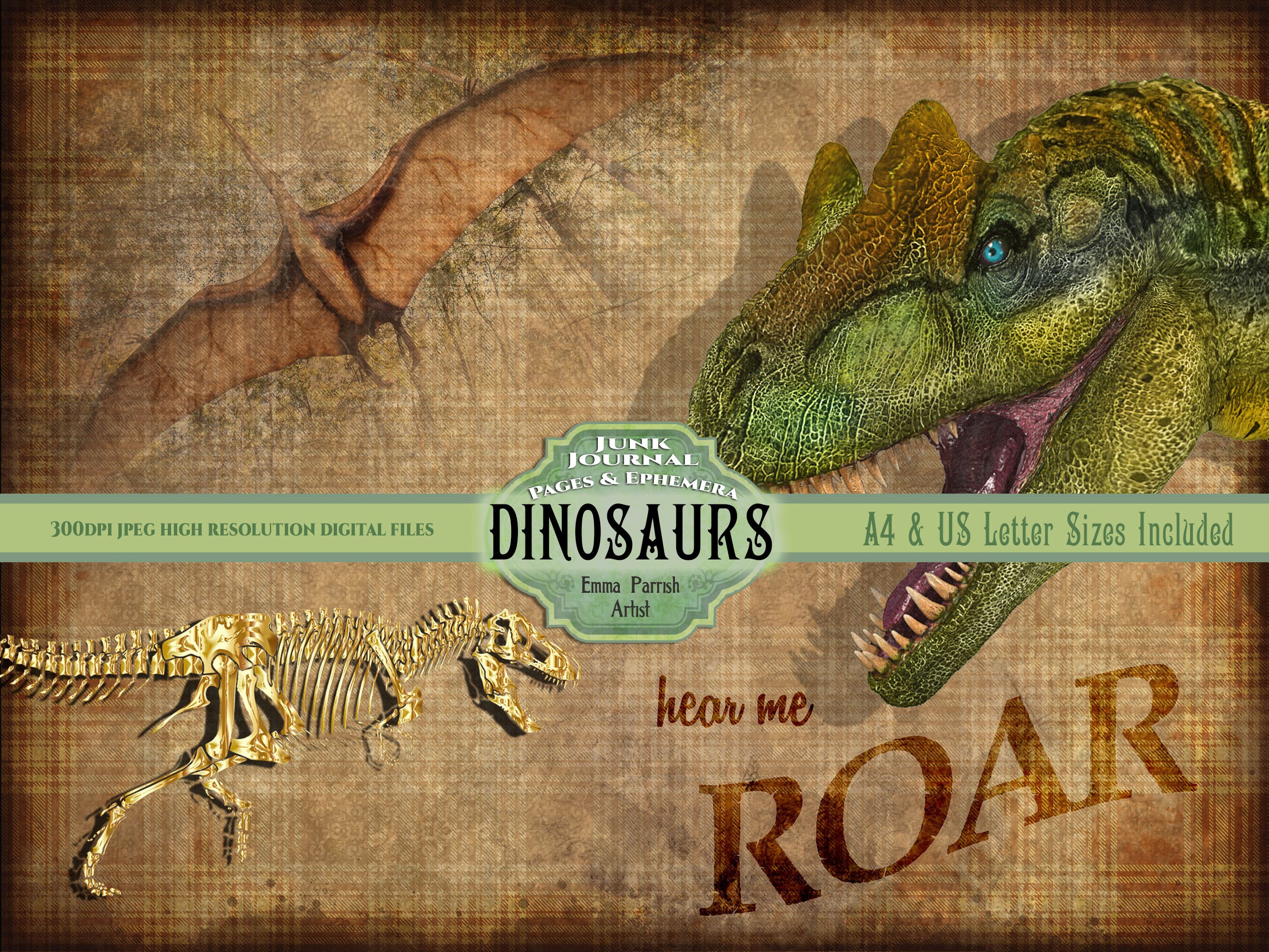 Dinosaur Junk Journal Printable Kit Boys Dinosaur Book Boys - Etsy Canada