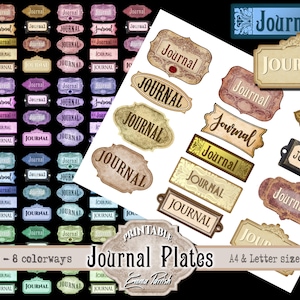 Printable Junk Journal Words Kit, Junk journal Printable Words, Digital Embellishment, Junk Journal Cover Words, Collage Download