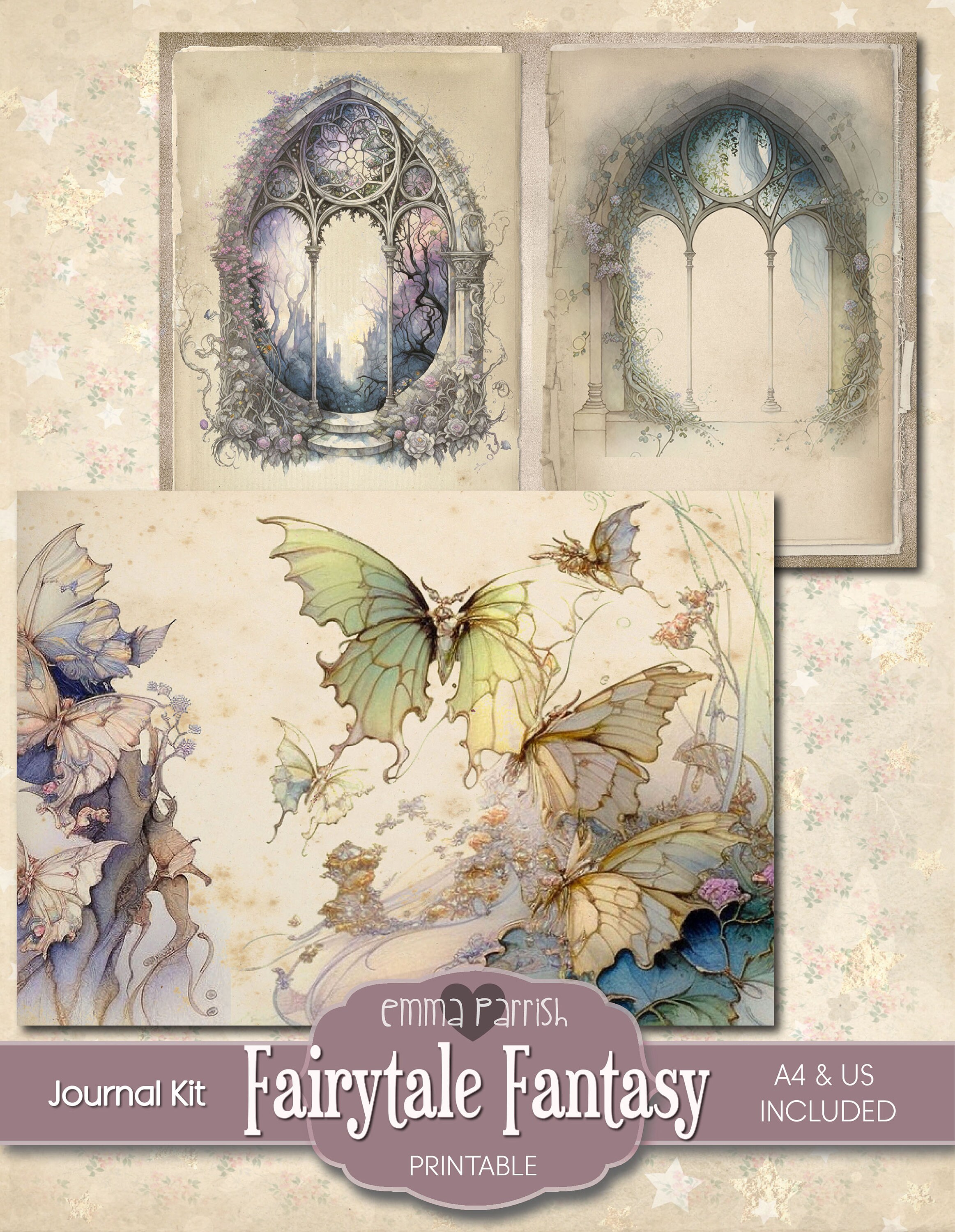 Fairy Junk Journal Kit, Printable, Fairy Fantasy, Fairies, Digital ...