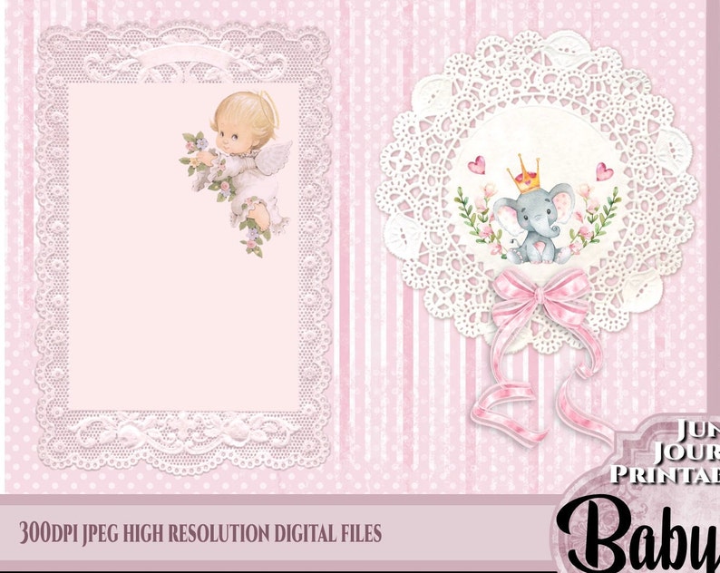 Baby Girl Junk Journal Printable Digital Download Kit New Etsy