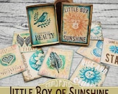 Positivity Affirmation Cards, Mini Printable Matchbox, Little Box of Sunshine, Journaling Cards, Ephemera, Papercraft Gift, Cricut Tested