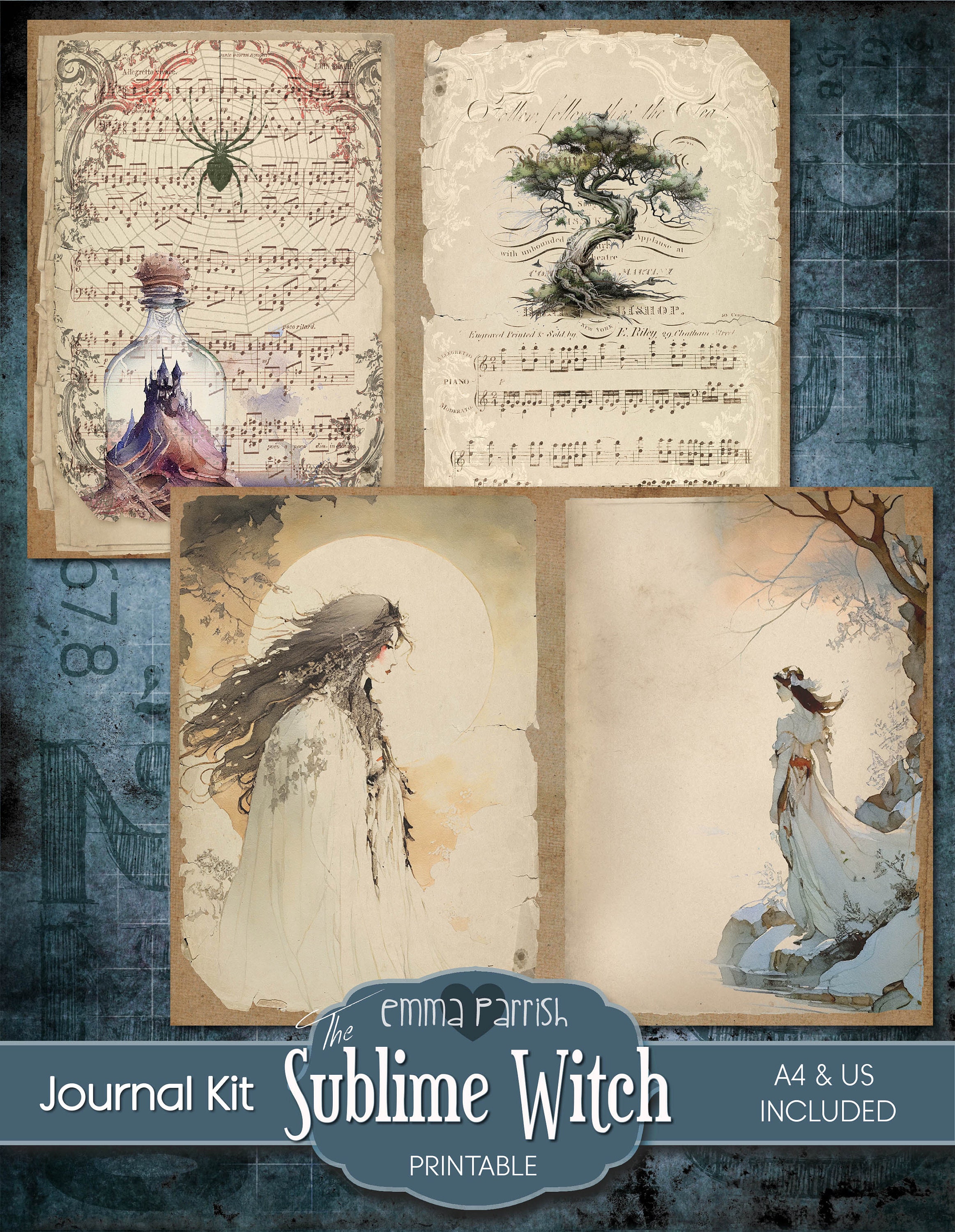 Witch Junk Journal Kit, Witchy Ephemera, Printable, Wiccan, Pagan ...