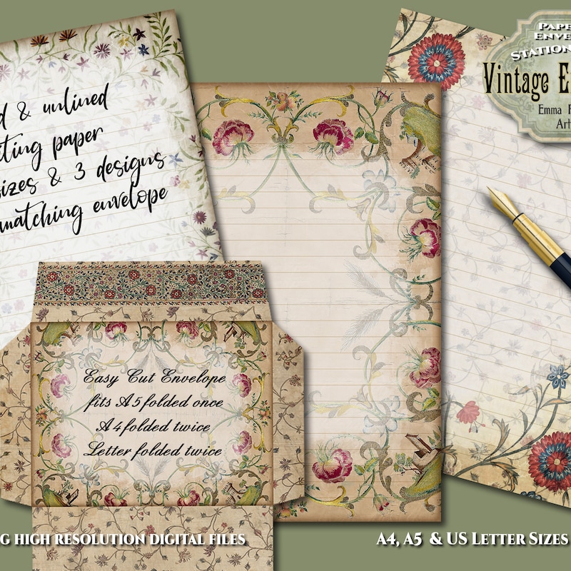 Pretty Writing Paper - Etsy