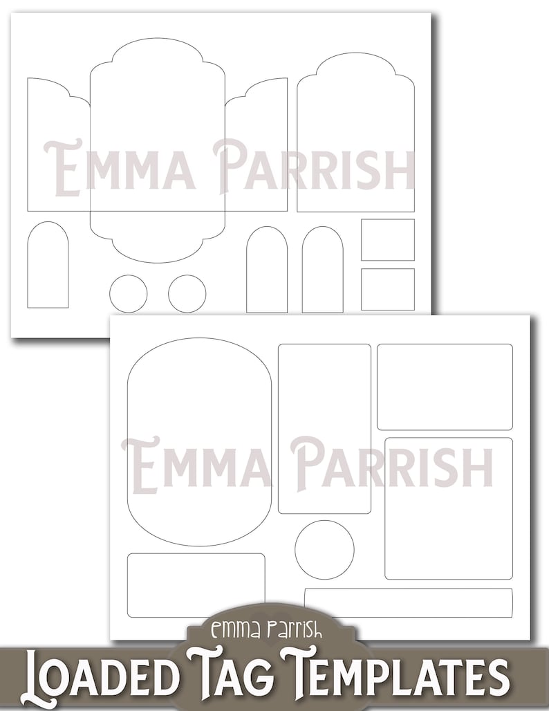 Loaded Tag Insert Printable Loaded Tag Template Bundle, Commercial Use, PNG, JPEG, Cricut ...