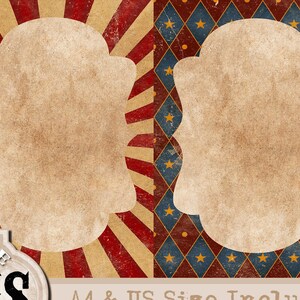 Vintage Circus Junk Journal Kit, Printable Circus Digital Paper Set ...