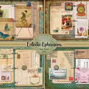 Junk Journal Printable Vintage Ephemera Kit Digital Download - Etsy UK