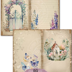 Cottage Garden Junk Journal Kit, Cottagecore Journal Printable Pages ...