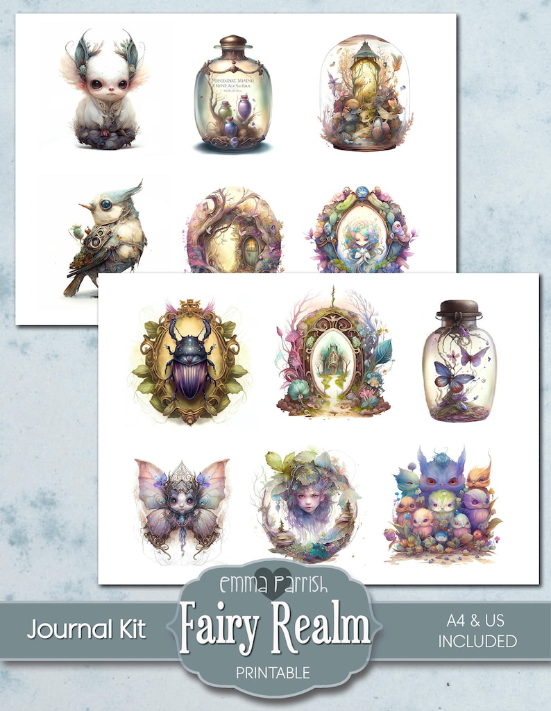 Fairy Junk Journal Kit, Printable, Fairy Fantasy, Fairies, Digital ...