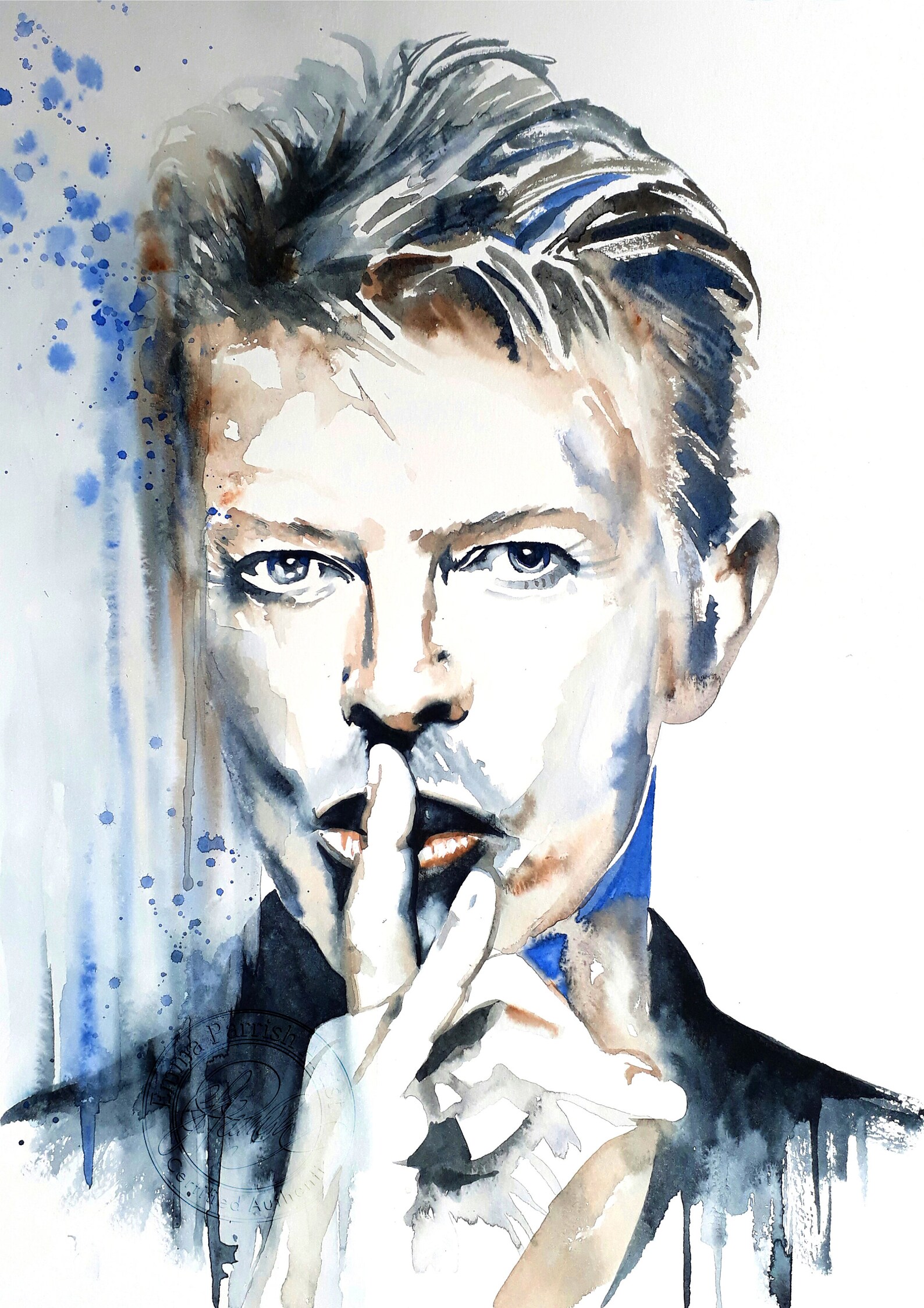 David Bowie Shush Limited Edition Print from an original Etsy