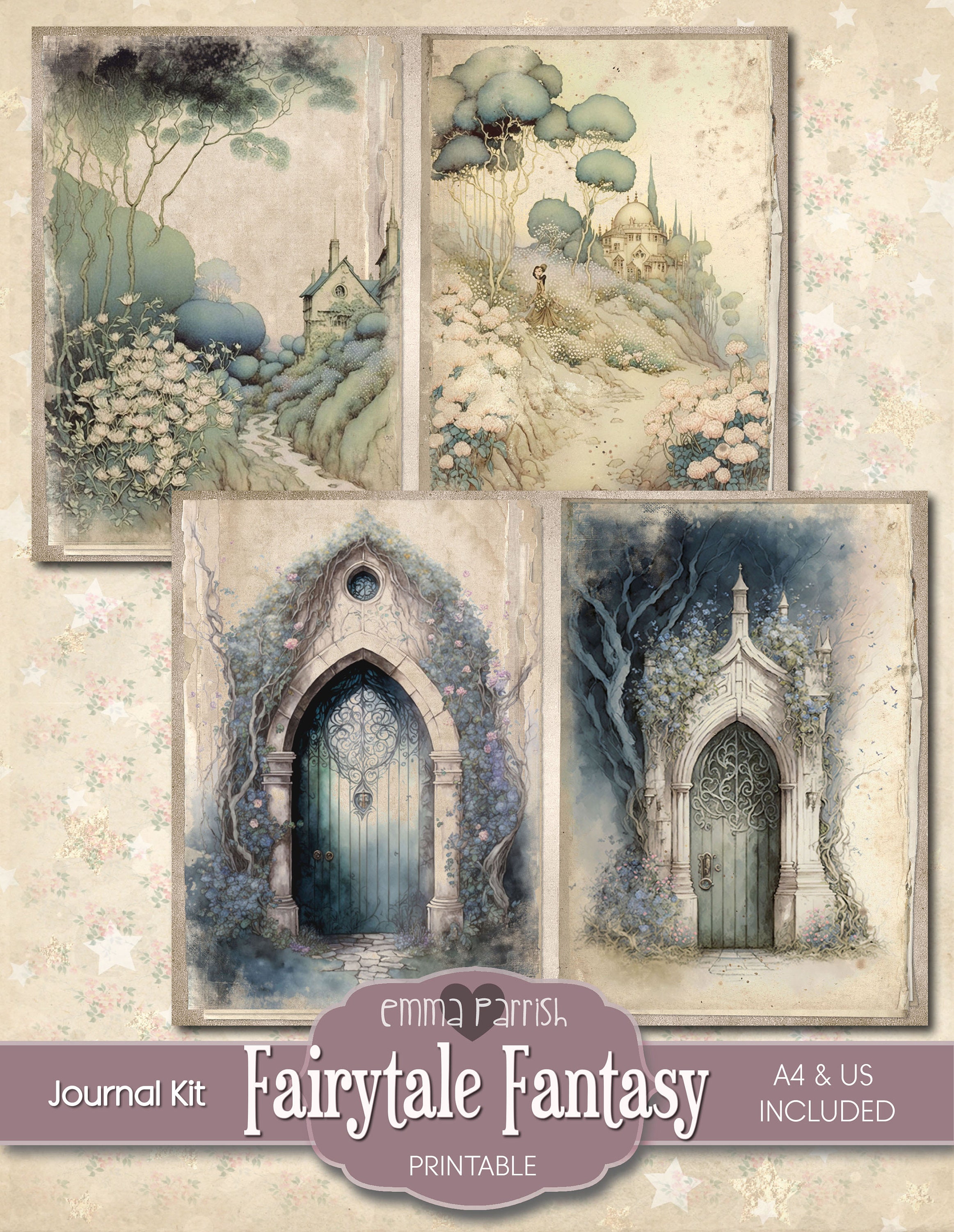 Fairy Junk Journal Kit, Printable, Fairy Fantasy, Fairies, Digital ...