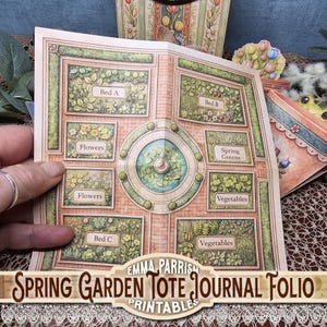 Spring Garden Junk Journal Kit Printable, Interactive Folio Mini Album, Garden Ephemera, Instant Download, Spring Flowers, Gardeners Gift image 10