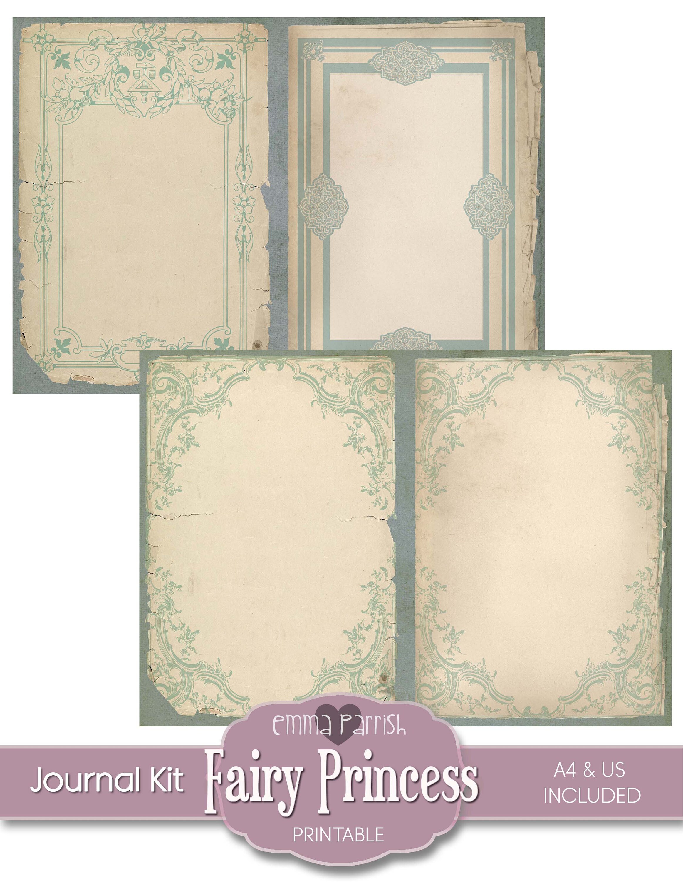 Fairy Princess Junk Journal Kit Printable, Vintage, Fantasy, Fairies ...
