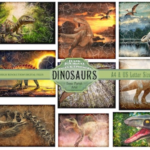 Dinosaur Junk Journal Printable Kit , Boys Dinosaur Book, Kids, Boys ...