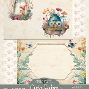 Cute Fairy Junk Journal, Printable, Fairies Journal, Watercolor Fantasy ...