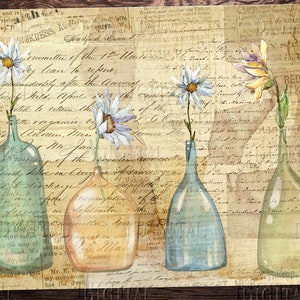 Hors-texte de la ferme, pichet de jardin, décoration champêtre faite main, PDF