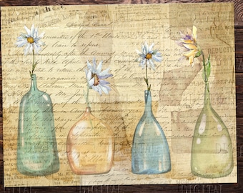 Farmhouse Journal Inserts, Garden Pitcher, Handmade Country Style  Decoration, PDF