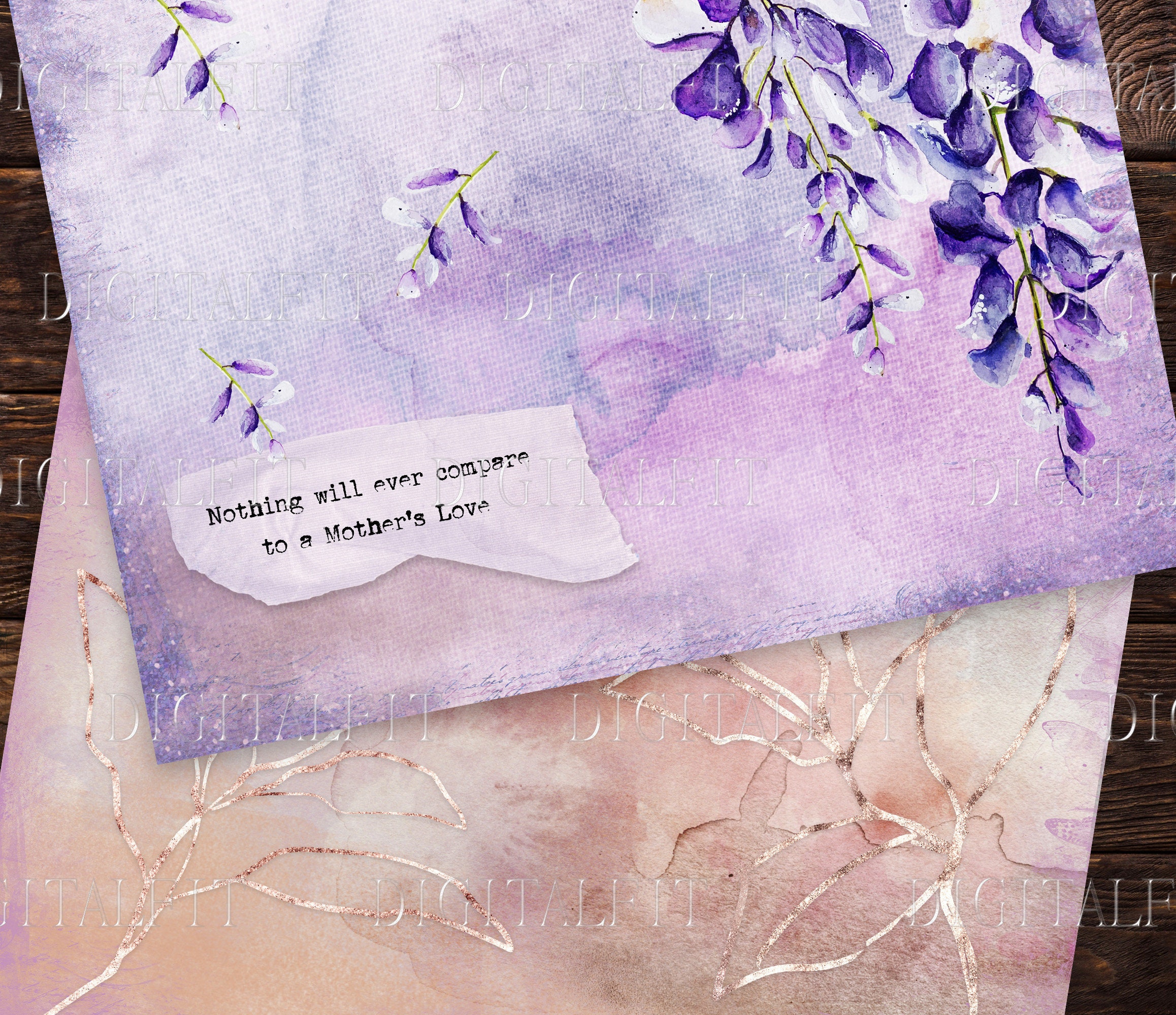 Purple Hydrangea Floral Journal Pages: Mother's Day Ephemera (PDF) - Etsy