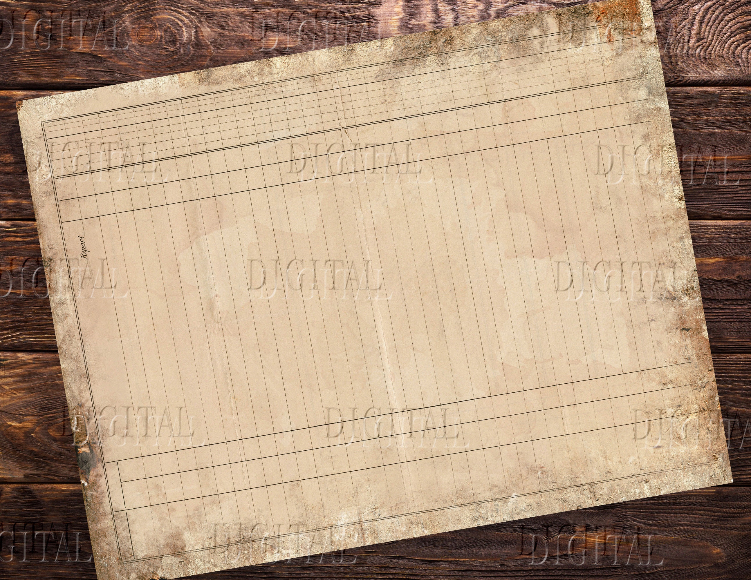 Printable Ledger Paper 15 Ledger Junk Journal Pages Old Etsy