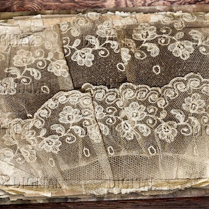 Dirty Old Lace, 10 Antique Junk Journal Printable Pages, Vintage Lace Printable Paper, PDF
