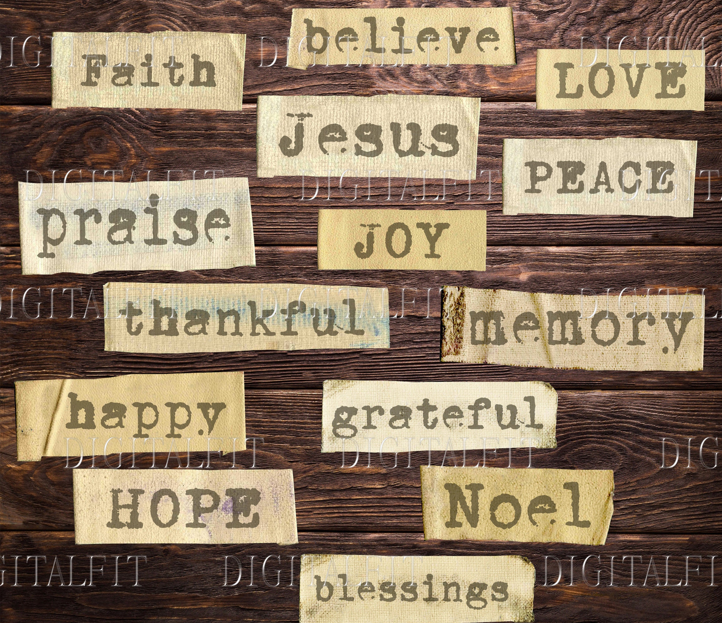 Journaling Words Junk Journal Inspirational Digital Words