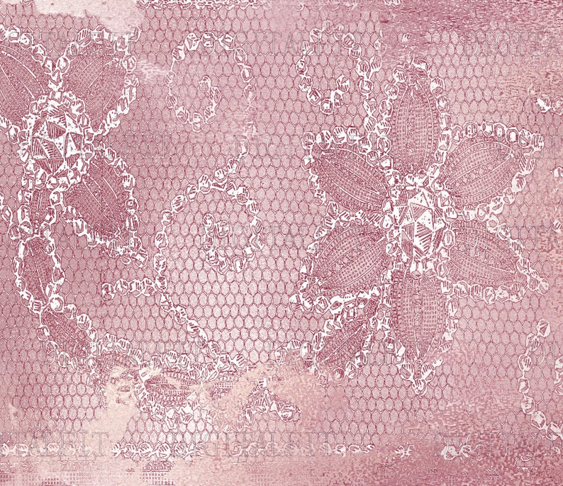 Dusty Rose Lace Paper, Digital Pages, 14 Printable Download Backgrounds ...