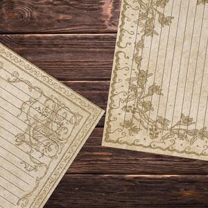 Grunge Lined Writing Paper, Junk Journal Printable, Digital Paper ...