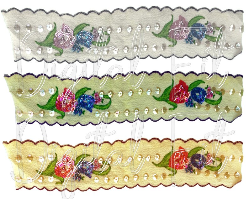 Colorful Ribbons PNG Files Junk Journal Digital Crafting Etsy