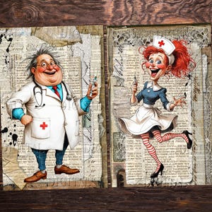 Funny vintage nurse printable collage sheet for junk journals, scrapbooking, mixed media, and printable ephemera crafts.
DigitalFit Etsy Store: https://www.etsy.com/shop/DigitalFit