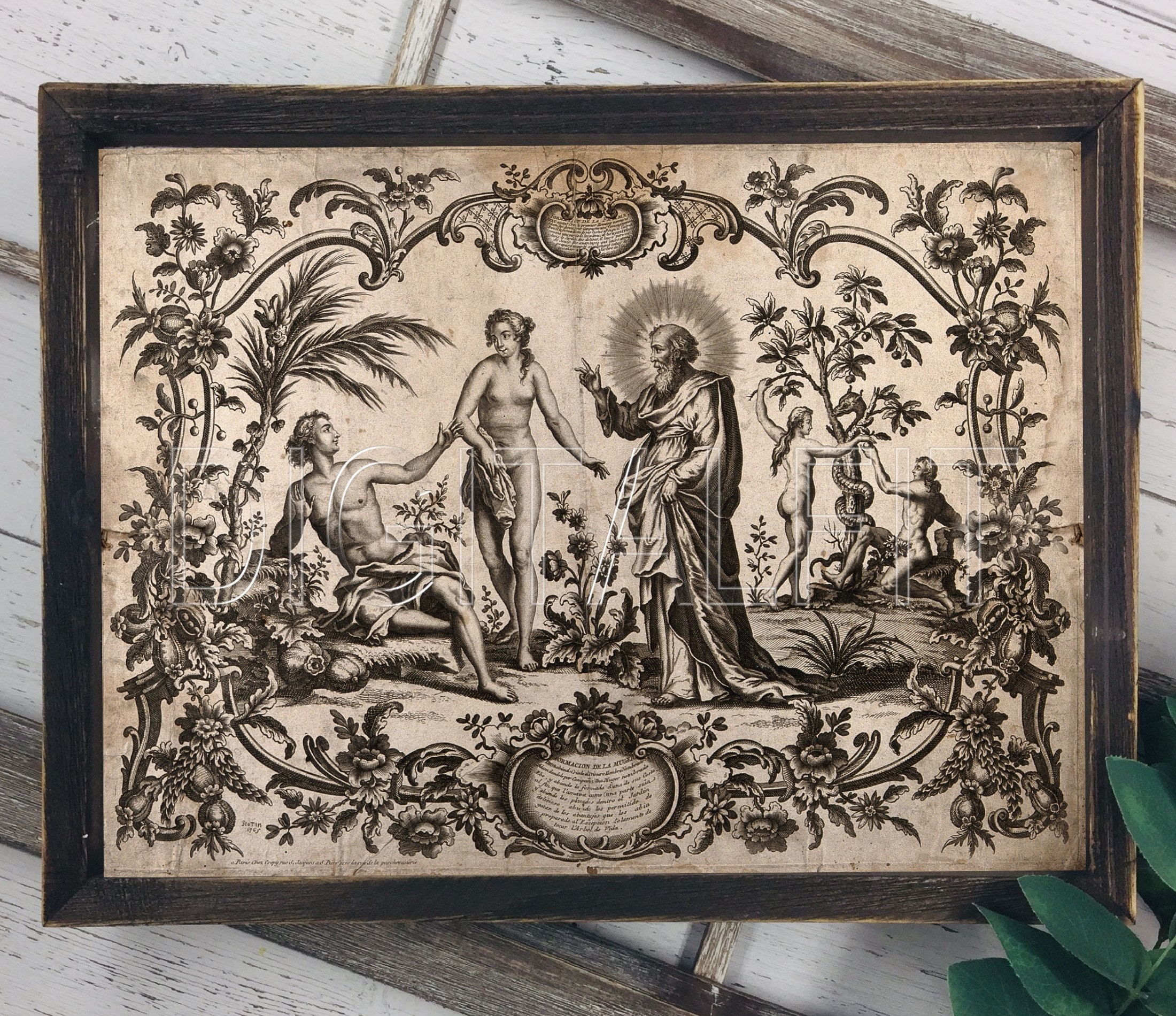 Adam and eve antique - Etsy 日本