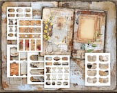 Field Notes, Nature Junk Journal, Printable Paper Pack and 100 tags, envelopes, labels, PDF