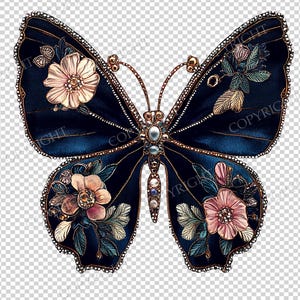 20 PNG Whimsica Butterfly Watercolor Clipart, Uso commerciale, PNG, ZIP