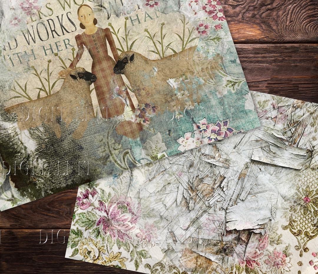 Crimpled Paper.pdf Vintage Crumpled Paper: 8.5x11 Digital Collage Pages (PDF) - Etsy