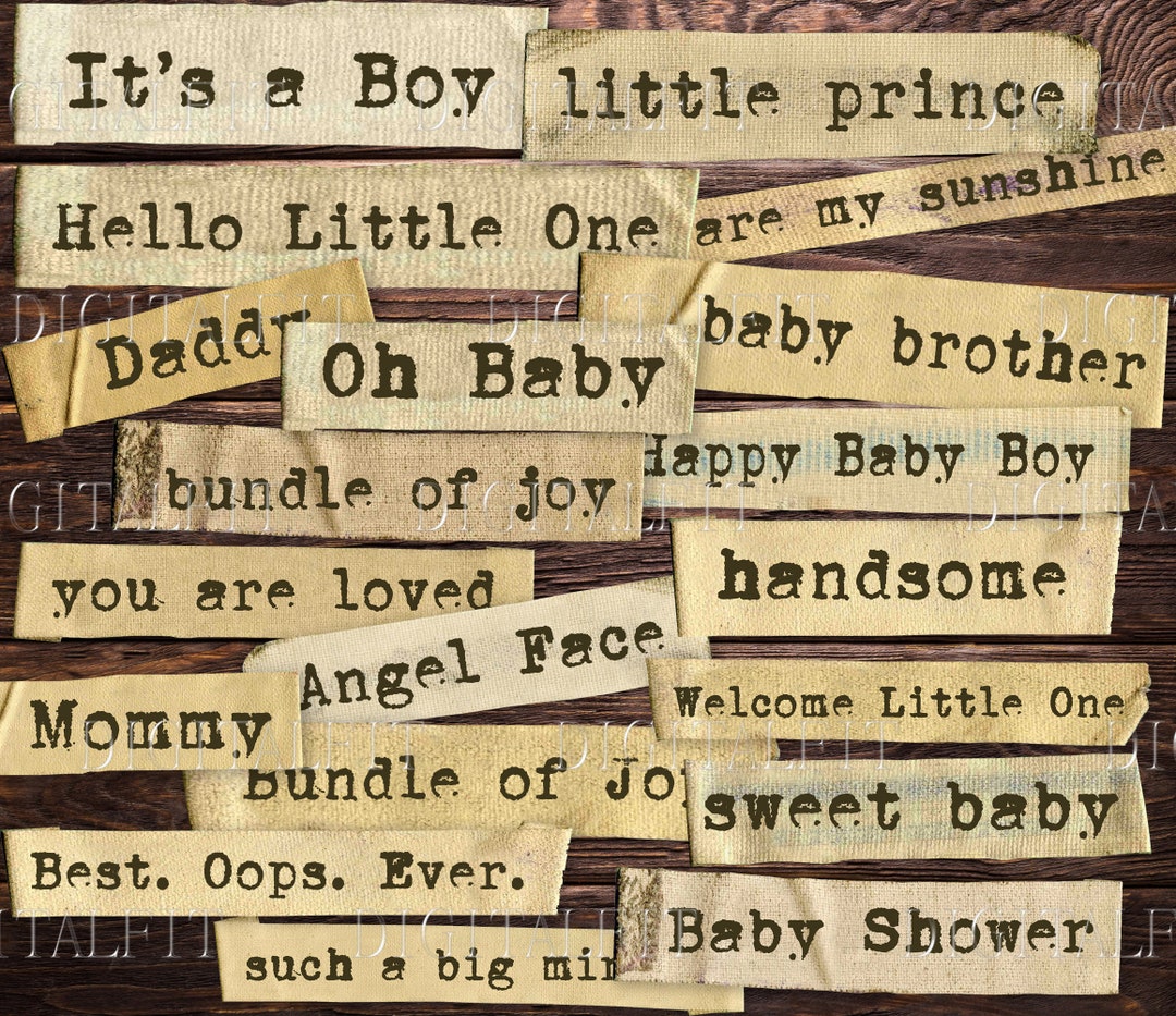 Baby Boy Journal Words Digital Printable Words Baby Boy Etsy