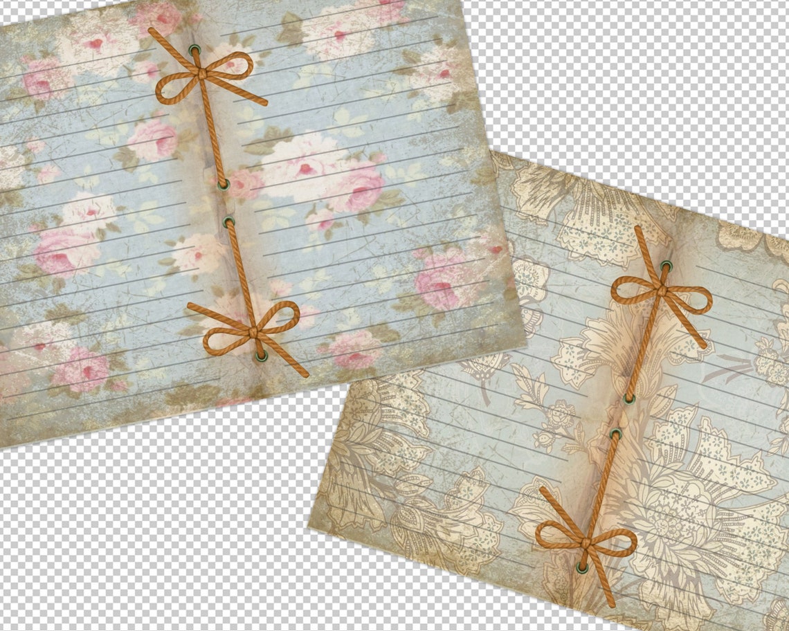 Lined Journal Pages Printable Paper Junk Journal Digital | Etsy
