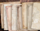 Grunge Coffee Stained Lined Paper: Junk Journal Printable (PDF)