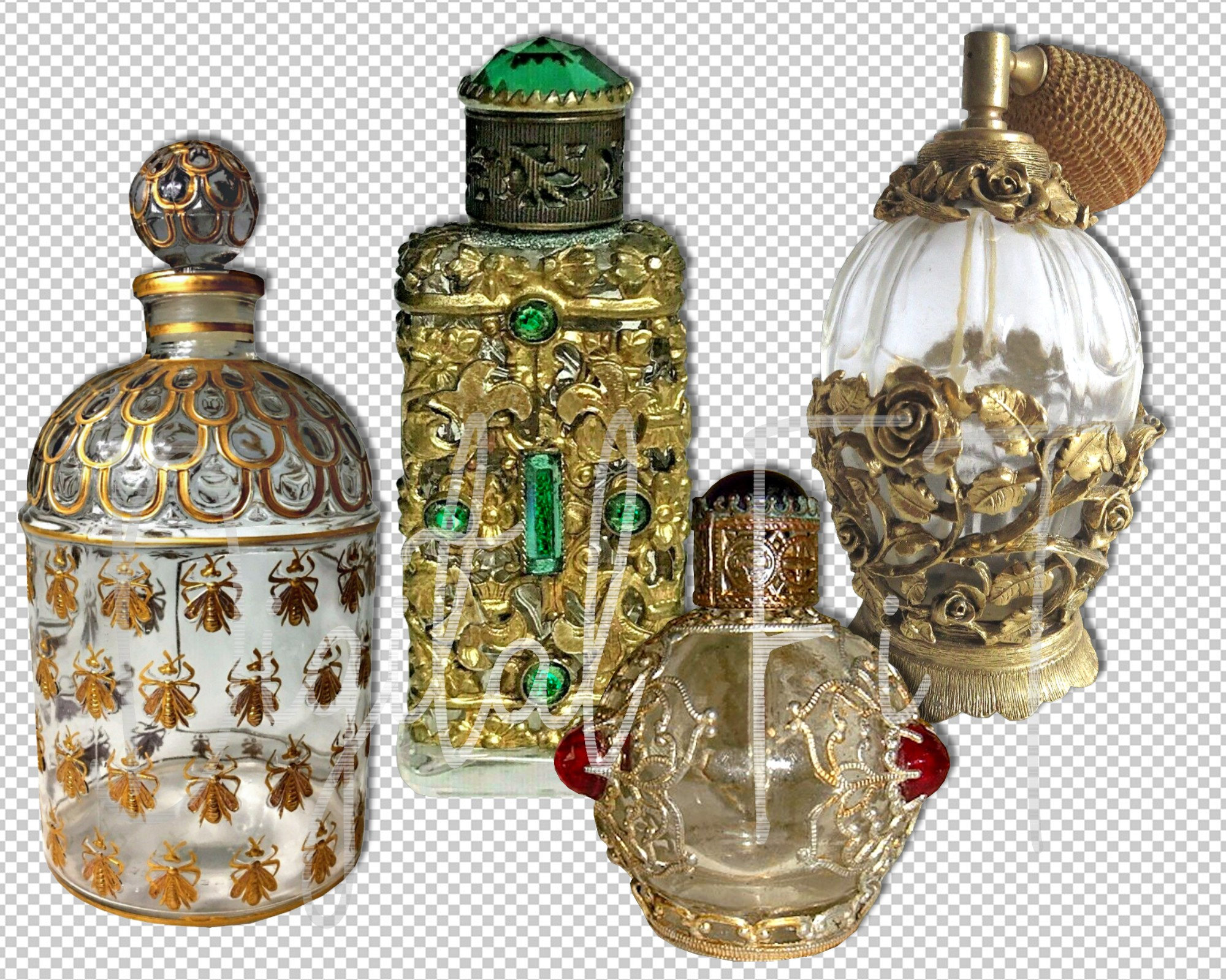 Descarga digital de frascos de perfume de cristal antiguos y vintage para  imprimir, collages y álbumes de recortes - Etsy México, image size:2000x1600