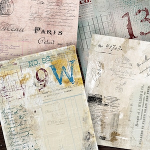 Stempelpapier zum Abreißen, Junk Journaling Digitales, Junk Journal Kit, PDF