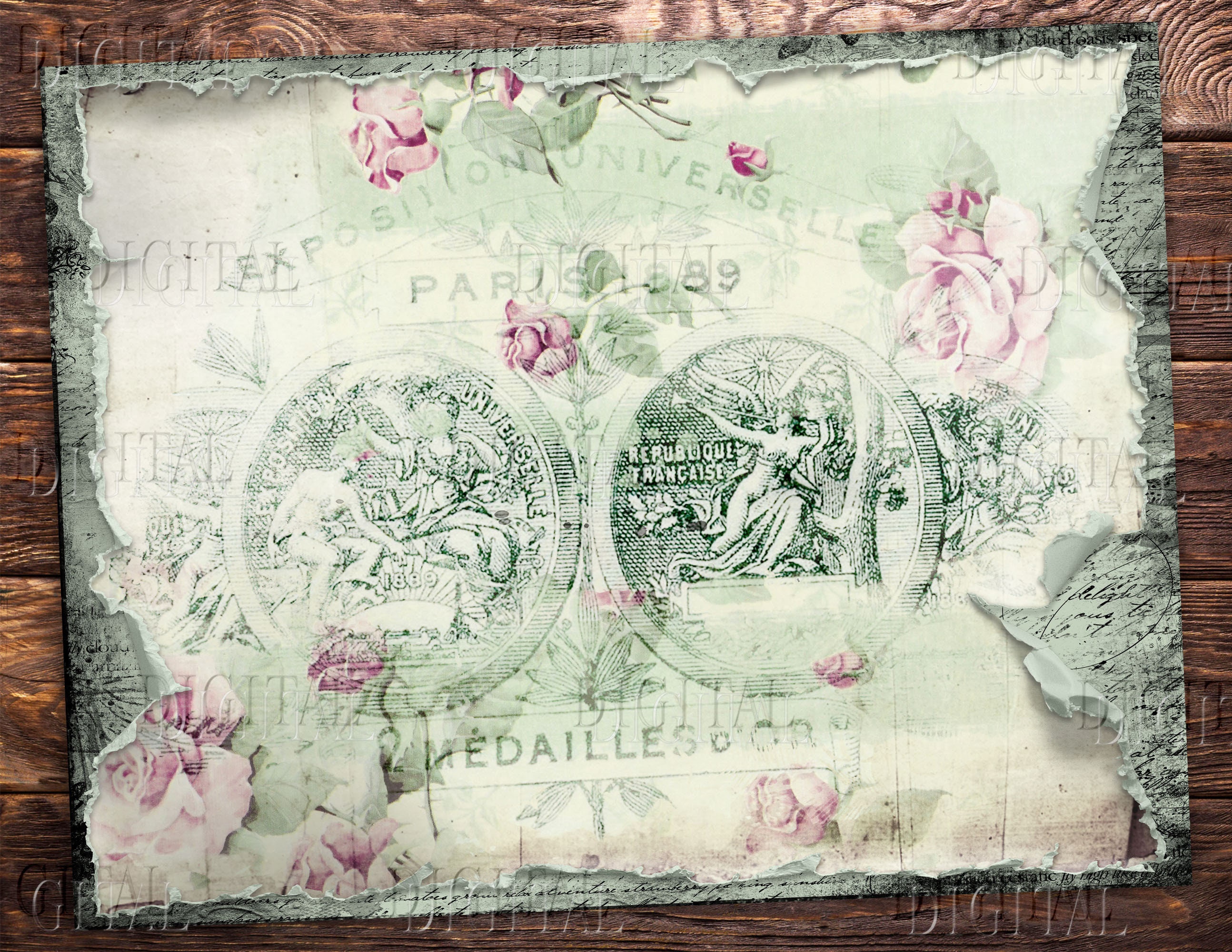 Scrap Printable Papers 8 Grunge Junk Journal Digital Pages - Etsy