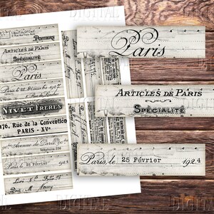 French Ephemera Stickers: Printable Junk Journal Embellishments (PDF Download) image 7