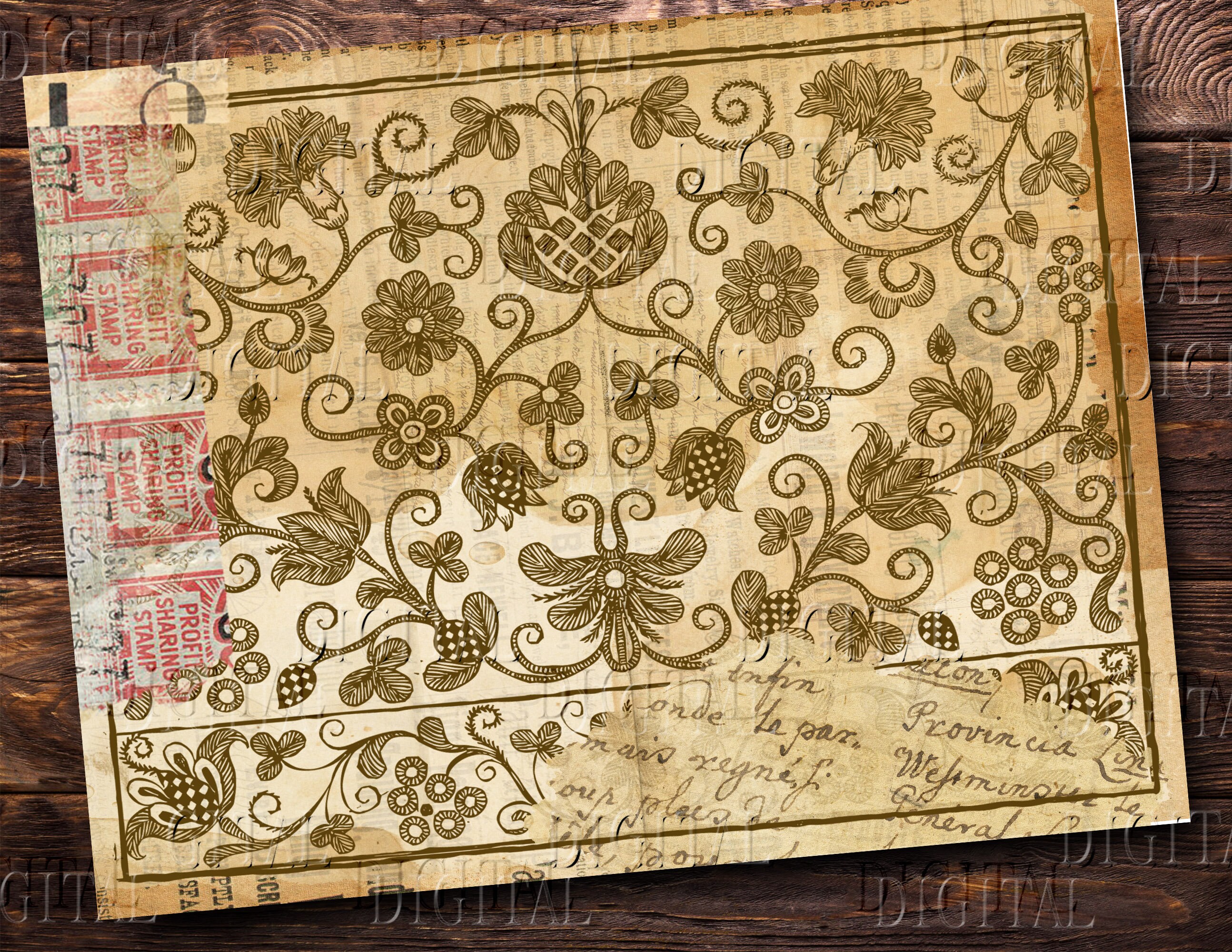 Old Paper Junk Journal Printable: Vintage Ephemera Pages (PDF) - Etsy